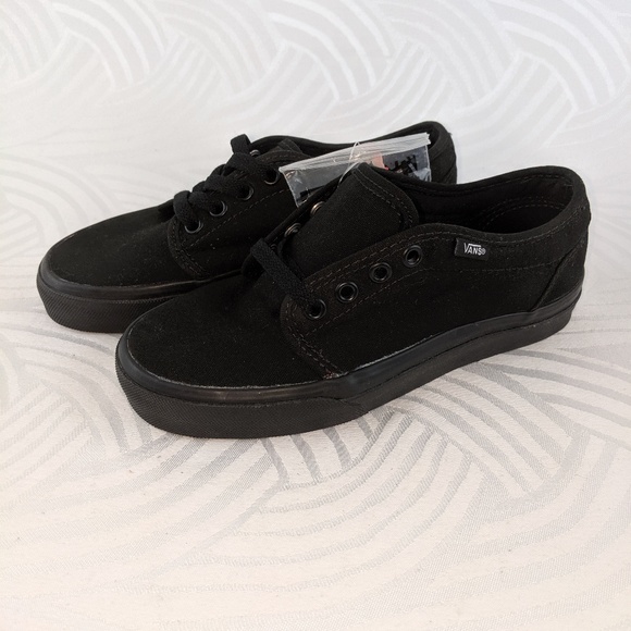 black leather vans size 3.5